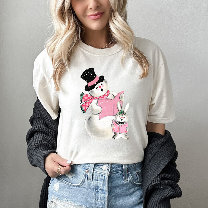 Vintage Minty Christmas Holiday Tees – Santa, Reindeer, Snowman, Noël, and Poinsettia for Classic Holiday Cheer, Cozy Winter Style, and Holiday Gift Ideas