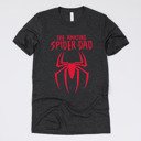 Medium (UNISEX) Spider-Dad: Heather Charcoal Fandom Dad Gift Graphic Tees – Funny Parody and Pop Culture Shirts for Dads