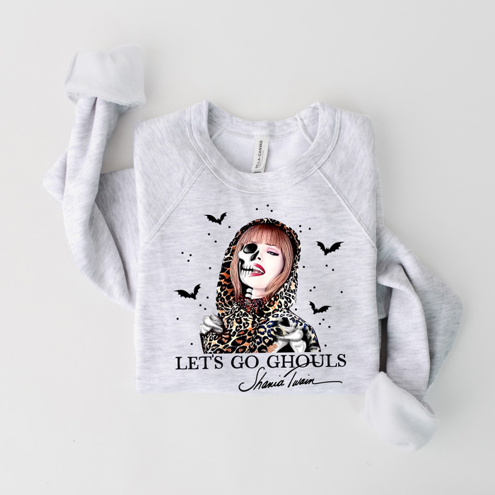 Bella Canvas Shania Twain Let’s Go Ghouls Sweater – Trendy Halloween Pullover, Perfect Pumpkin Patch, Popular Mom & Teacher Top, Fun Gift Idea
