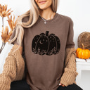 Small (UNISEX) Starry Pumpkin: Brown Trendy Fall and Halloween T-Shirts – Cute Spooky Season Graphic Tees for Moms, Teachers, Pumpkin Patch, and 31 Days of Halloween