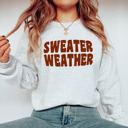 Small (UNISEX RAGLAN SLEEVE) Sweater Weather: Ash White/Grey Speckle Cozy Bella Canvas Thanksgiving Sweatshirts - Happy Turkey Day Pullovers, Thankful and Blessed Holiday Season, Festive Gift Ideas