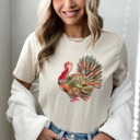  Cute Watercolor Thanksgiving Turkey Graphic Tee