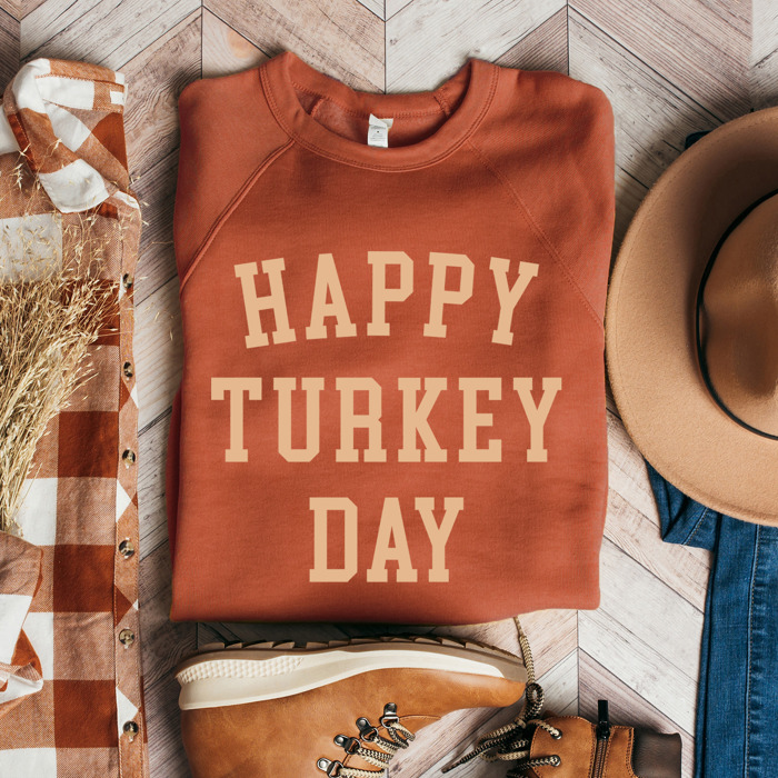 Cozy Bella Canvas Thanksgiving Sweatshirts - Happy Turkey Day Pullovers, Thankful and Blessed Holiday Season, Festive Gift Ideas