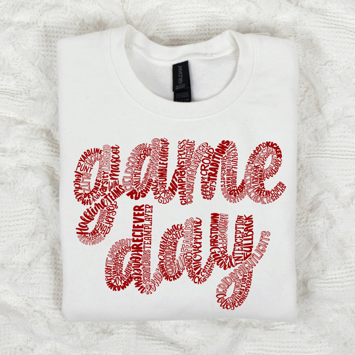 Cozy Game Day Football Sweatshirt – for Fans, Sports Moms, Tailgates, Football Season Gift Idea