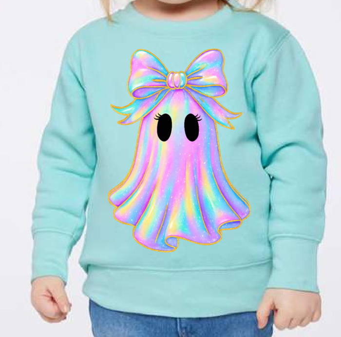 Iridescent Ghost Sweatshirt Halloween| 2T-10