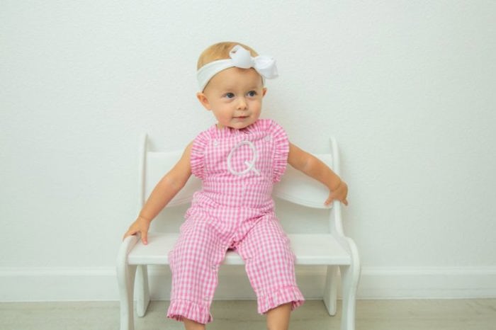 Gingham Ruffled Longall Personalized | 8 Colors