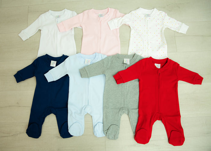 Embroidered Baby and Toddler Footies Personalized | 6 Colors