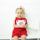  Monogrammed Girls Knit Color Block Sunsuit | 3 Colors