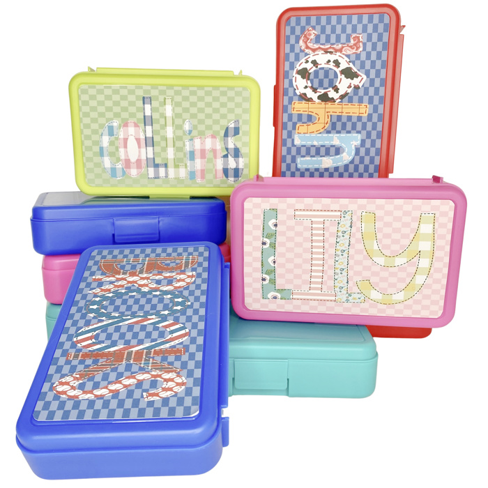Custom Pencil Box Back to School | 48 Alpha Options