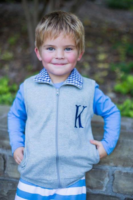 Gingham Trimmed Vest Monogrammed | 8 Colors