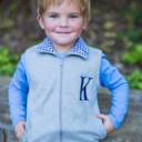  Gingham Trimmed Vest Monogrammed | 8 Colors