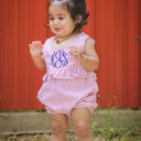  Personalized Seersucker Ruffle Romper | 8 Colors