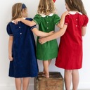  Girls Holiday Corduroy Dress Personalized Monogram | 3 Colors
