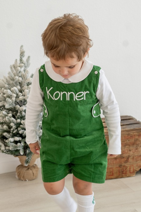 Boys Corduroy JonJon Holiday Wear Personalized Embroidery | 3 Colors