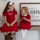  Girls Holiday Corduroy Dress Personalized Monogram | 3 Colors