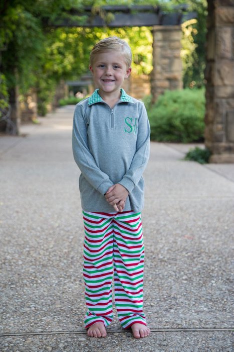 Gingham Trimmed Pullover Monogrammed | 8 Colors