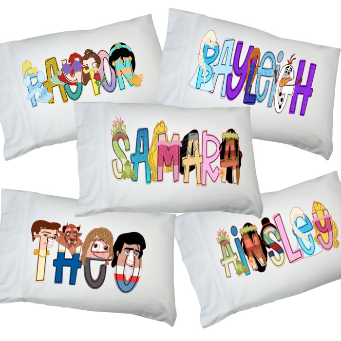 Personalized Vacation Character Pillowcase | 27 Characters