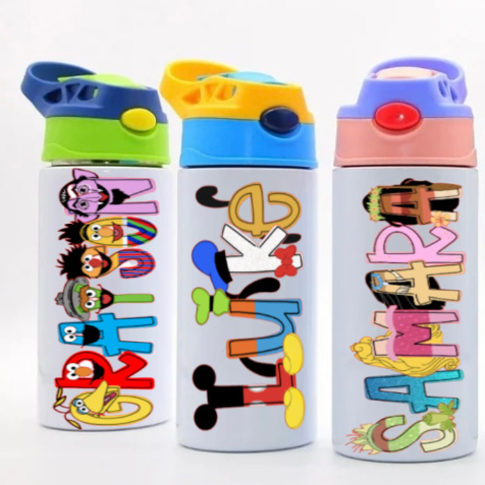 Personalized Vacation Character Water Bottle | 27 Characters