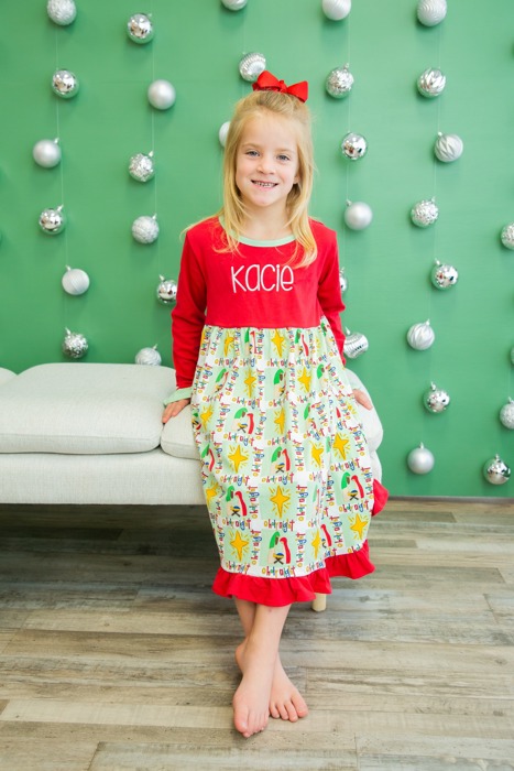Holiday Dress Baby Personalized | 4 Patterns