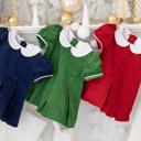  Girls Holiday Corduroy Dress Personalized Monogram | 3 Colors