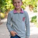  Gingham Trimmed Pullover Monogrammed | 8 Colors