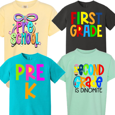 Back to School Grade Tee | 5 Designs