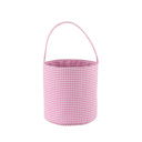 Pink Gingham Embroidered Easter Bucket | 4 Styles