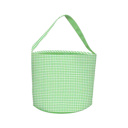 Green Gingham Embroidered Easter Bucket | 4 Styles