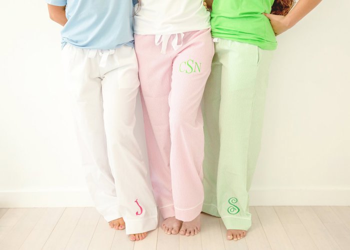 Seersucker Lounge pants Monogrammed | 4 Colors| Sizes AS-A2XL