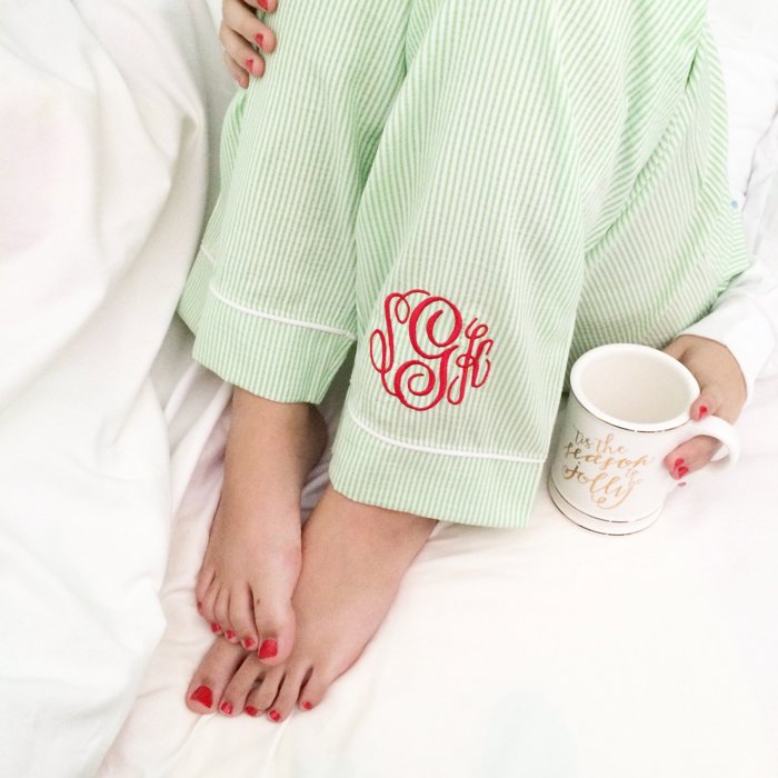Seersucker Lounge pants Monogrammed | 4 Colors| Sizes AS-A2XL