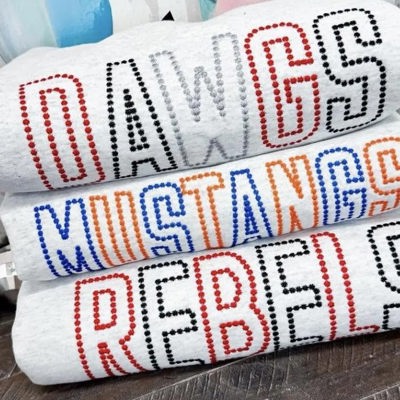 Adult Team/Mascot Gameday DOT Embroidery Sweatshirt