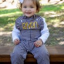  Gingham Ruffled Longall Personalized | 8 Colors