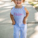  Gingham Ruffled Longall Personalized | 8 Colors