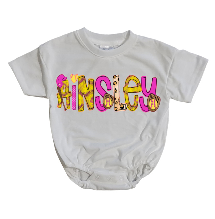 Baseball Name Team Spirit Bubble Personalized