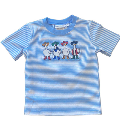 Cowboy Geese Embroidered Tee | Sizes 18M-4T