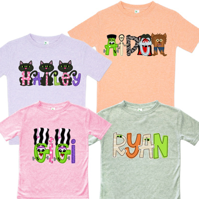 Halloween Monster Mash Name Tee | 11 Alphas 
