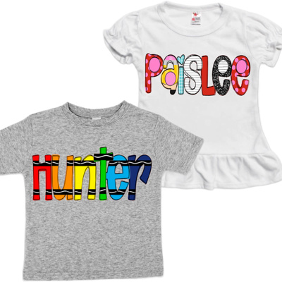 Back to School Name Tee Personalized