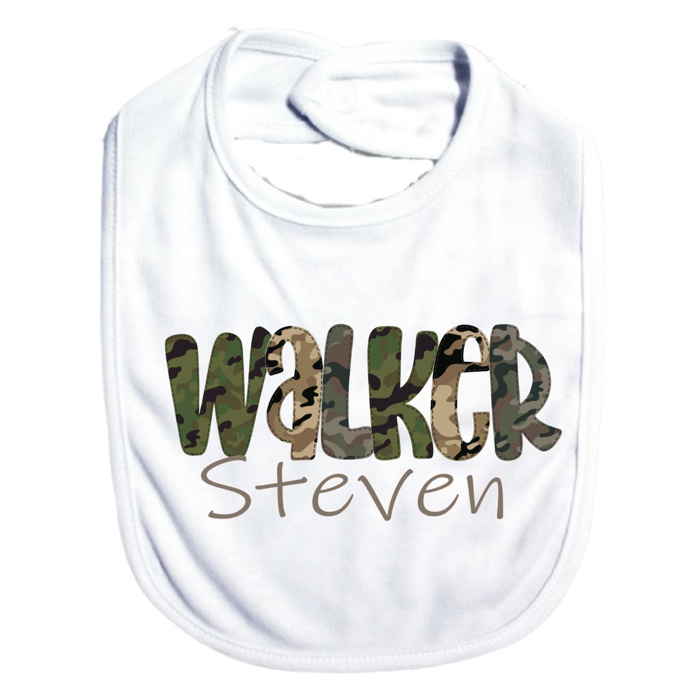 Personalized Alphabet Soup Baby Bib