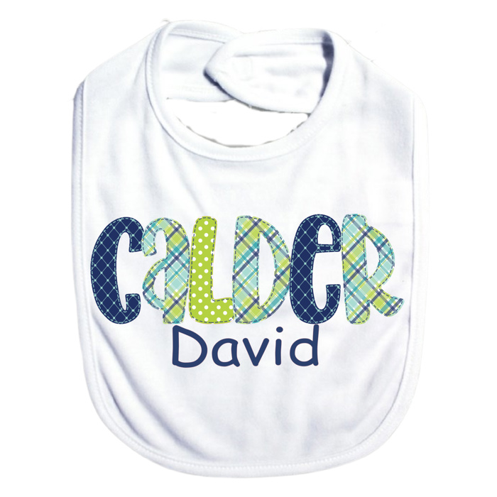 Personalized Alphabet Soup Baby Bib