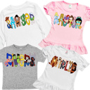  Personalized Vacation Character Name Toddler Tee | 27 Characters