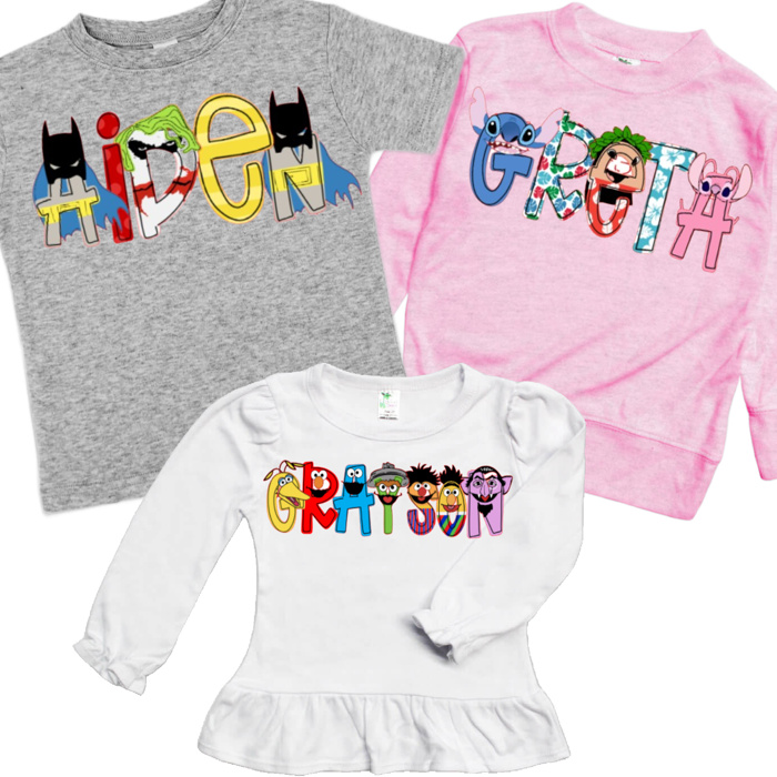 Personalized Vacation Character Kids Tee | 27 Characters