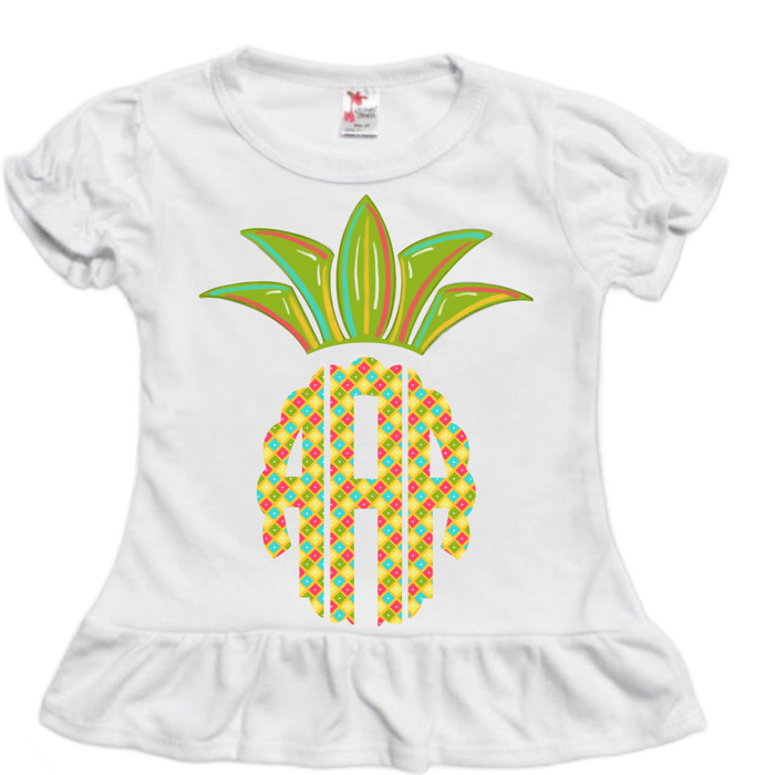 Summer Themed Monogram Tees Personalized | 8 Patterns| 2T-10Y