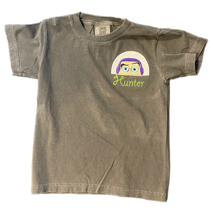 Toybox Embroidered Character Vacation Tee with Name | Sizes XXS-XL