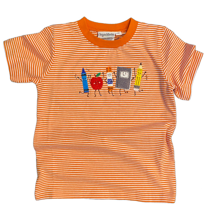 SCHOOL SUPPLIES EMBROIDERED TEE | Back to School