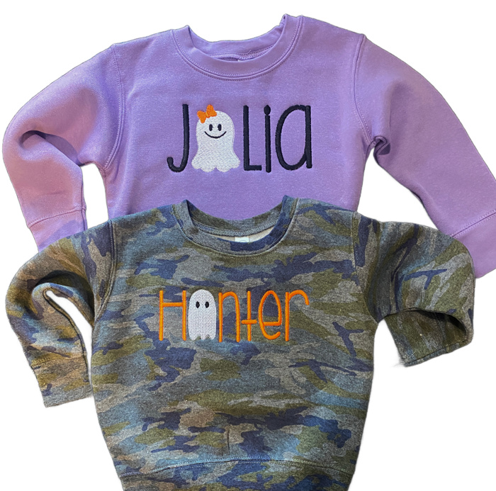 Ghost Name Sweatshirt Halloween Personalized