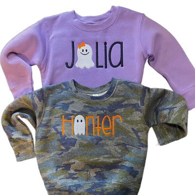 Ghost Name Sweatshirt Halloween Personalized