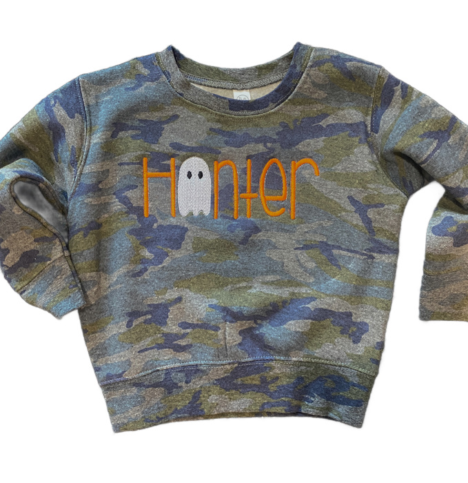 Ghost Name Sweatshirt Halloween Personalized
