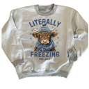  Literally Freezing Highland Cow Sweatshirt | Cozy Season