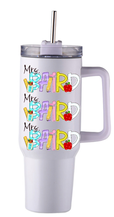 Teacher Tumbler Handled Personalized