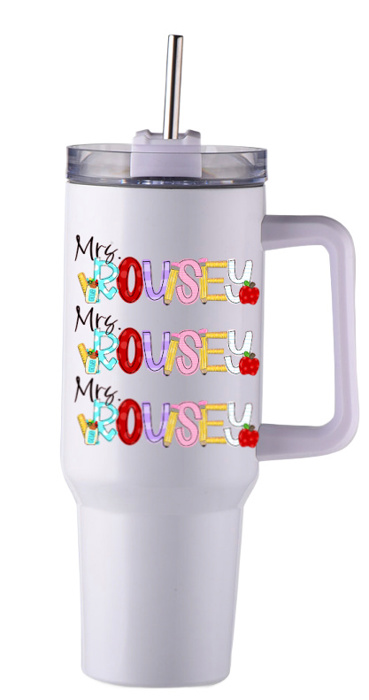 Teacher Tumbler Handled Personalized